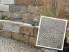 Granit, grau-gelb, Mittelkorn (Granit-Mauersteine aus Polen), Mauersteine für eine Natursteinmauer, Polengranit, Natursteinmauer, Granitmauer