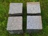 Kostka granitowa, cięto-łupana (dwie strony cięte, cztery strony łupane), szaro-ruda (polski mrozoodporny granit)