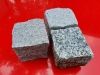 Granit-Pflastersteine Feinkorn und Granit-Pflastersteine Mittelkorn, grau, trocken, Granit-Pflastersteine aus Polen