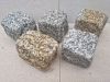 Granit-Pflastersteine, Granit-Würfel, Natursteinpflaster, allseitig gespalten und zusätzlich getrommelt (Antik Pflastersteine, Antikpflaster, getrommelte Pflastersteine), grau und grau-gelb, Mittelkorn, nass (Pflastersteine aus polnischem Granit... Natursteine aus Polen), Pflastersteine aus Polen, Pflastersteine aus Schweden, Naturstein aus Polen, preisgünstige Pflastersteine, preisgünstige Natursteine aus Polen.