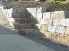 Granit-Mauersteine / Naturstein-Mauer / Granit-Mauer, grau-gelb, Mittelkorn, allseitig gespalten (Granit-Mauersteine aus Polen) - Foto von unseren Kunden, Mauersteine für eine Natursteinmauer, Polengranit