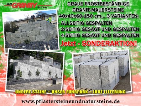 Granit-Mauersteine
