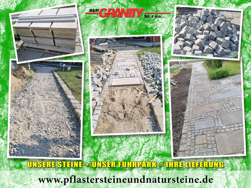 Naturstein, Granit aus Polen und eine Baustelle mit unseren Granit-Erzeugnissen…